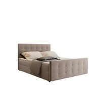 BOXBETT Mit Bettkasten Matratze Topper AMOR Beige 200x200 cm H3-Bonell - Beige, Holz/Textil (200/200cm) - Kaiser Möbel