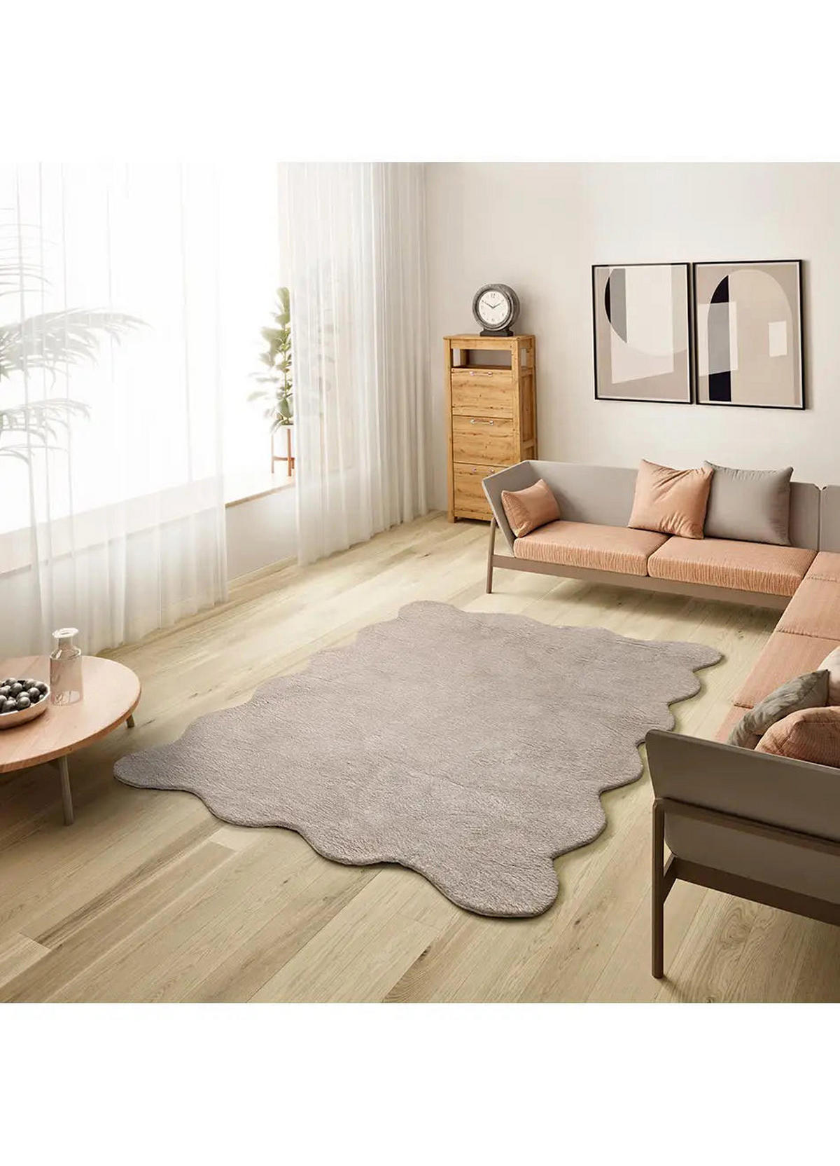 HOCHFLORTEPPICH Waschbar Stein Mellow 160/230 cm - Taupe, Kunststoff/Textil (160/230cm) - Atticgo