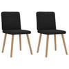 ESSZIMMERSTÜHLE 2 Stk. Schwarz Stoff 45*54*86cm - Schwarz, Metall (45/86/54cm) - ZMH