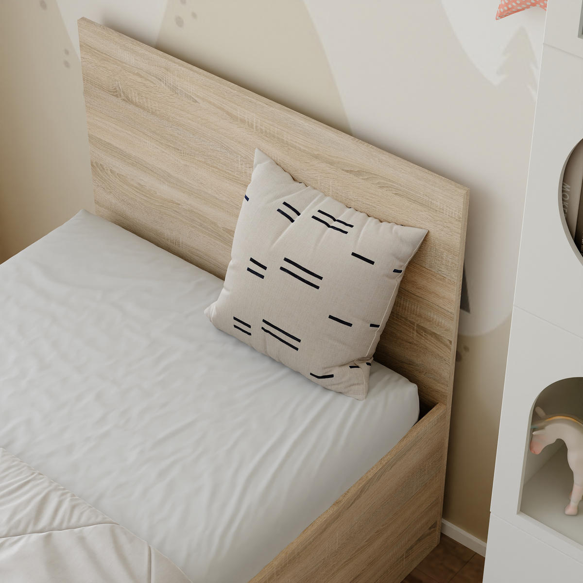 BETT SIMPLE 90/200 cm Bettkasten, ohne Matratze, Sonoma Eiche - Sonoma Eiche, Holz/Holzwerkstoff (90/200cm) - Idohome