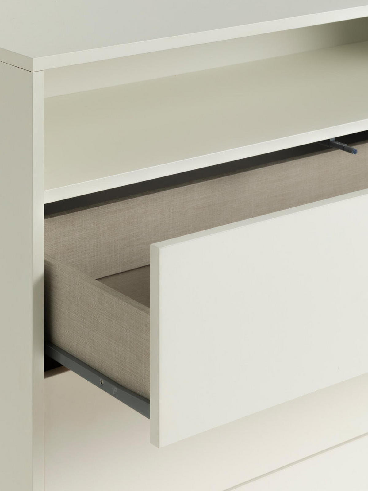 KOMMODE Hegas Weiß 103.5 cm x 83.8 cm - Weiß, Holzwerkstoff (103/83/40cm) - Kenay Home