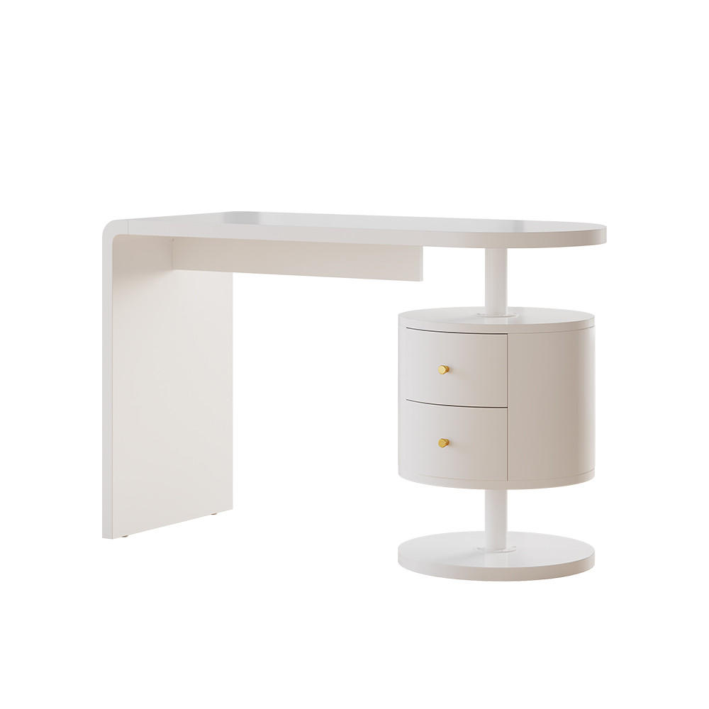 SCHREIBTISCH Lara Weiß Hochglanz 120 x 50 cm mit 2 Schubladen - Weiß Hochglanz, Holzwerkstoff (50/120/76cm) - Vicco