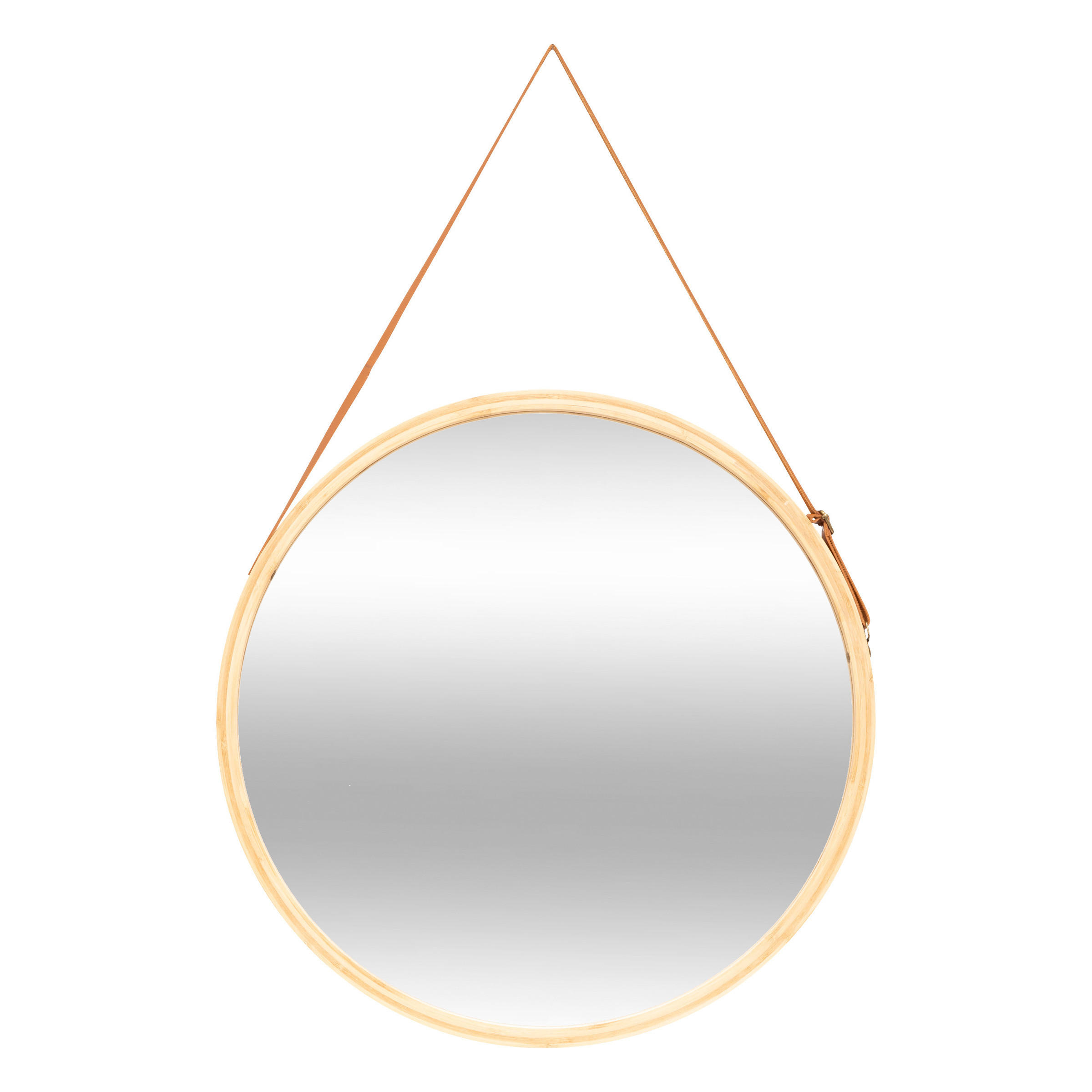BADEZIMMERSPIEGEL Loft Ø 50 cm - Beige, Naturmaterialien (1.5/50/50cm) - 5five Simply Smart