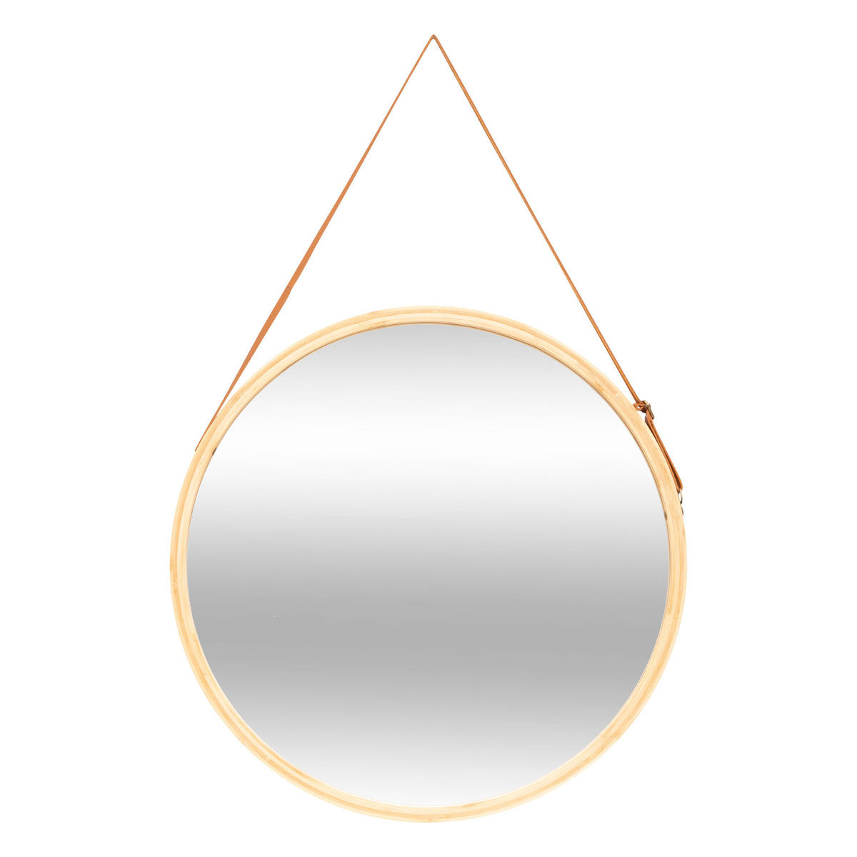 BADEZIMMERSPIEGEL Loft Ø 50 cm - Beige, Naturmaterialien (1.5/50/50cm) - 5five Simply Smart