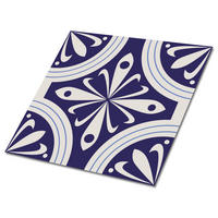 FLIESENAUFKLEBER 9 Stück 30x30 cm selbstklebend Pfauenfedern - Blau, Textil (30/1.6/30cm) - TULUP