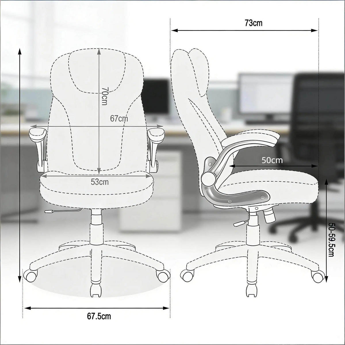 CHEFSTUHL Schwarz 73/67,5/120 cm - Schwarz, Metall (73/120/67.5cm) - PANGIVO