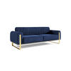 SOFA Valerie 3-sitzer - Dunkelblau, Holzwerkstoff/Textil (228/79/90cm) - Fun Möbel