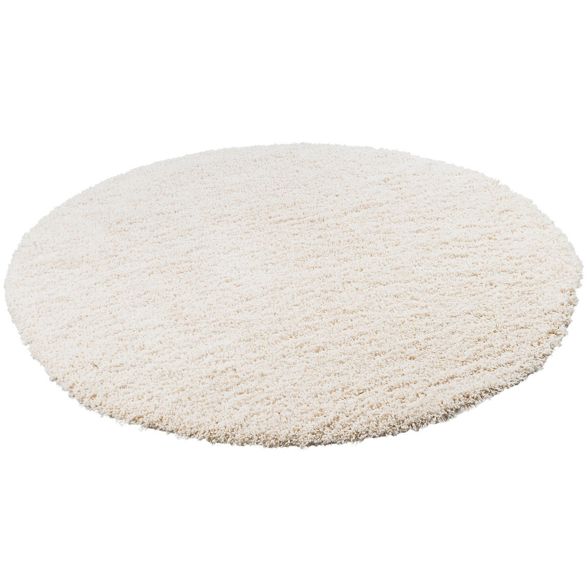 HOCHFLOR LANGFLOR SHAGGY TEPPICH LUXURY RUND - Ecru, Textil (80/80cm) - Pergamon