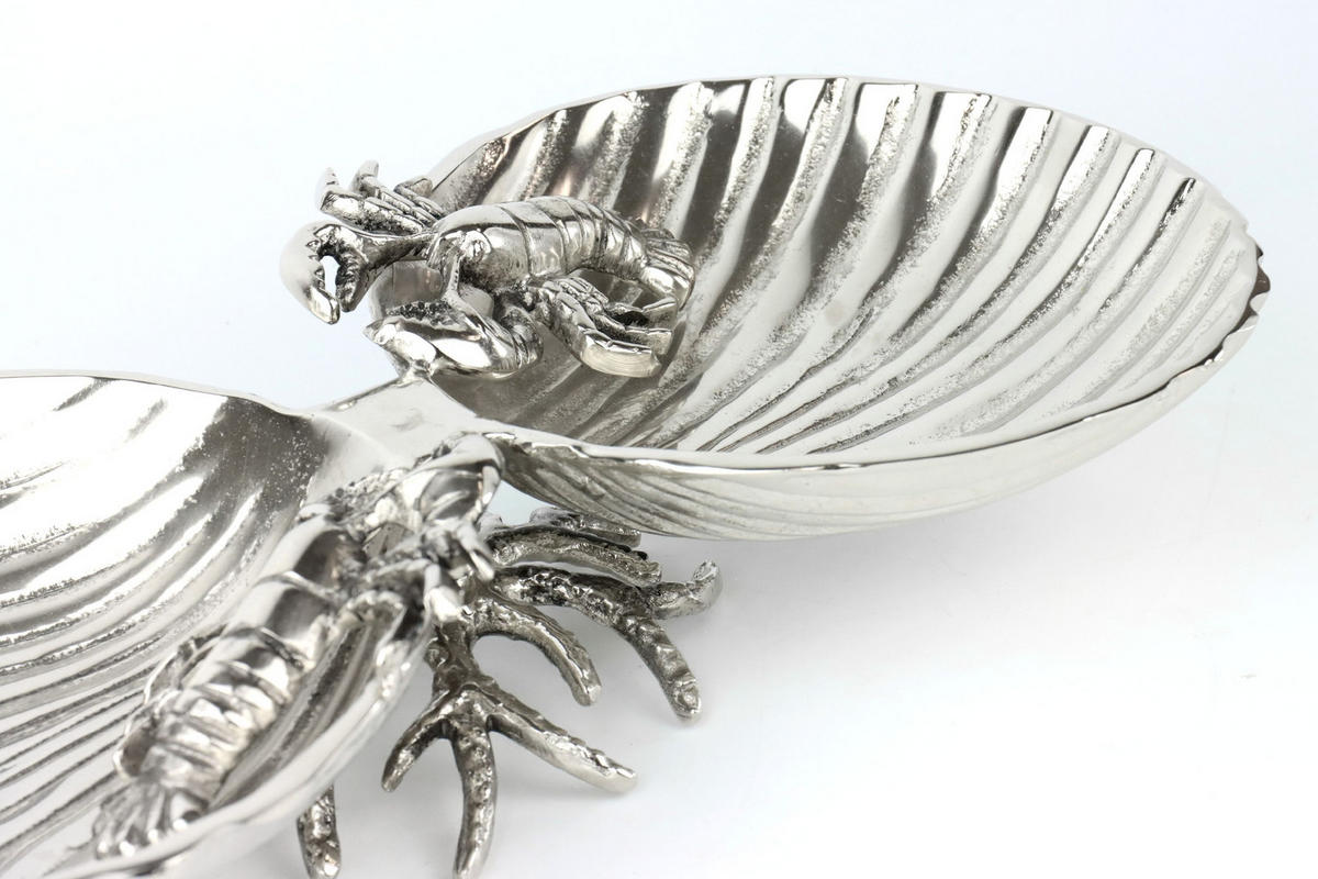 DUOSCHALE Lobster - Silberfarben, Metall (22/39/7.5cm) - FURNARO