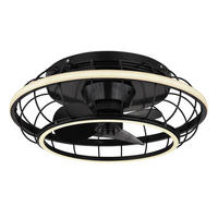 LED DECKENLEUCHTE LEONHARD Schwarz Kunststoff - Schwarz, Metall (50/50/18cm) - Globo Lighting