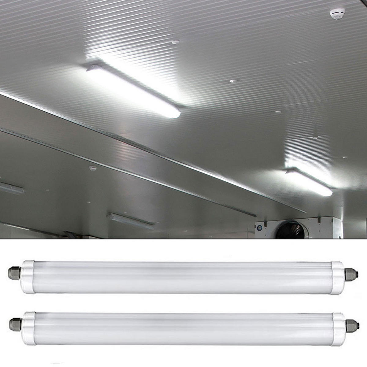 LED DECKENLEUCHTE Kunststoff Weiß 2er Set - Weiß, Kunststoff (150/6.5/5.8cm)