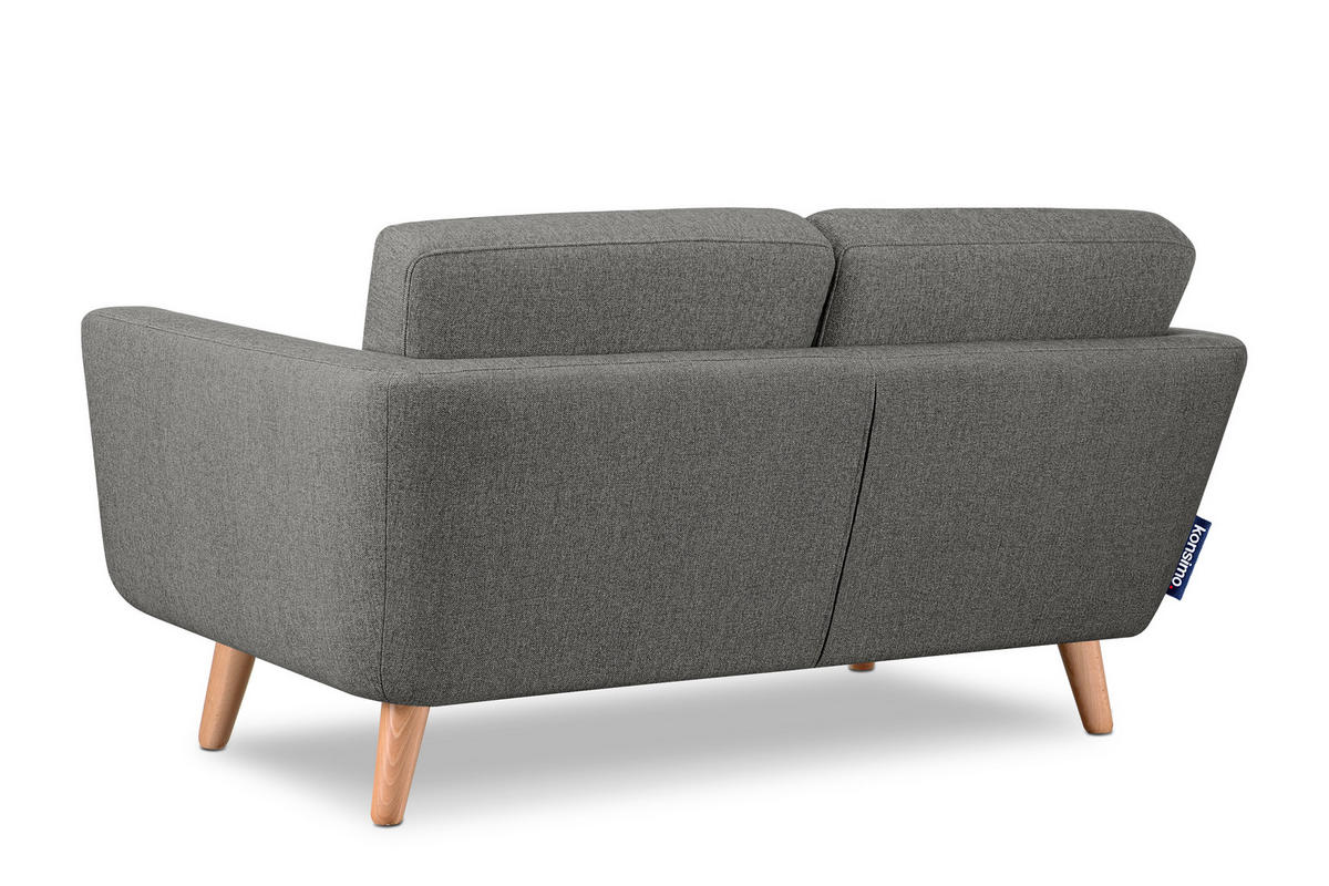 2-SITZER-SOFA TAGIO II mit Armlehnen, Aschgrau - Grau, Textil (88/80/153cm) - KONSIMO®