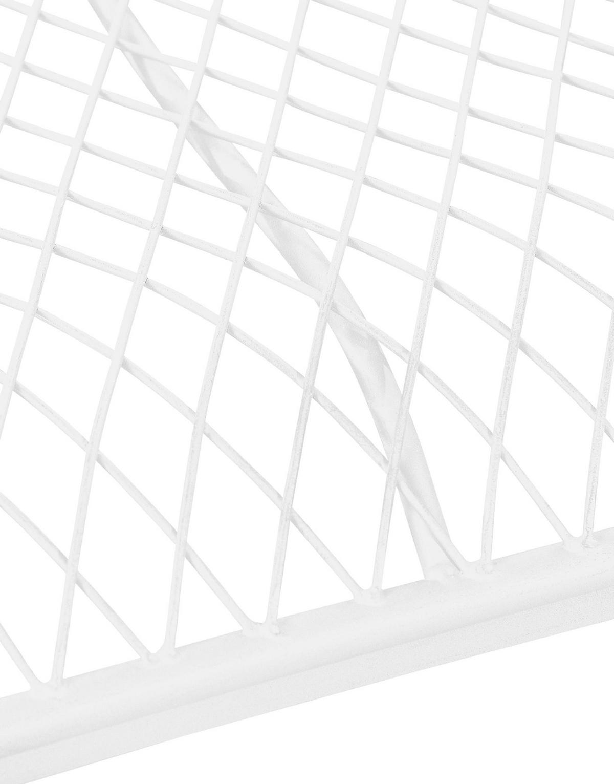 GARTENBANK Todor Metall Weiß 113x47x89cm Metallbank - Weiß, Metall (113/89/47cm) - DELUKE