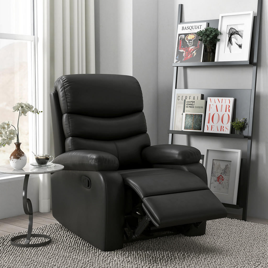 Thumbnail - Homcom Relaxsessel,, Schwarz, Kunststoff, 90x105x78 cm, Wohnzimmer, Sessel, Relaxsessel