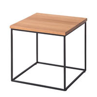 BEISTELLTISCH - Eiche massiv / Metall - Eichefarben, Holz/Metall (40/40/40cm) - home24