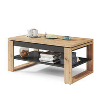 COUCHTISCH rechteckig Eiche Artisan Anthrazit aufklappbar 110/65/50 cm - Anthrazit/Eiche Artisan, Holzwerkstoff (65/110/50cm) - designimpex