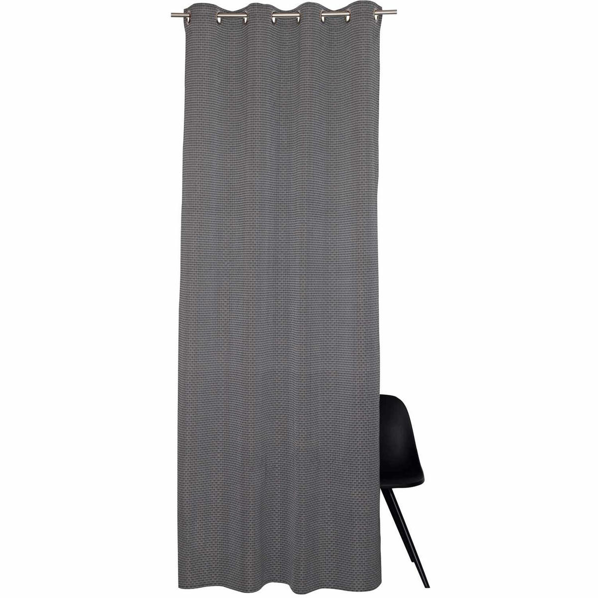 ÖSENVORHANG SQUARE blickdicht - Grau, Textil (140/0.5/250cm) - Esprit