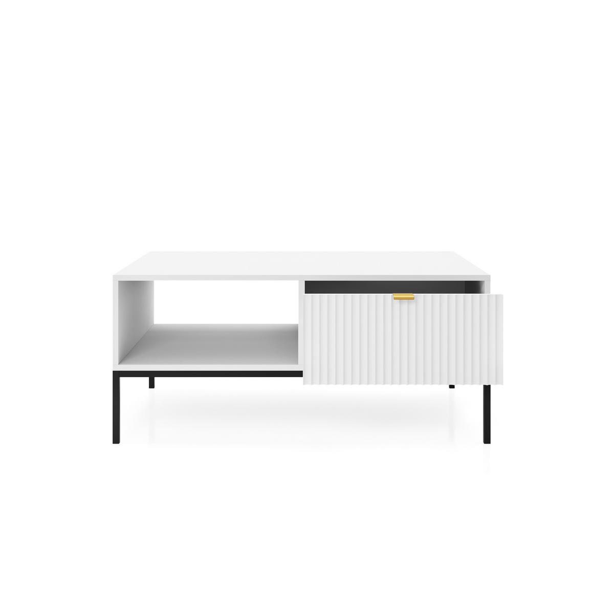 COUCHTISCH STELLARE 104/46/68 cm Weiß - Weiß, Holzwerkstoff (68/104/46cm) - MASSENO
