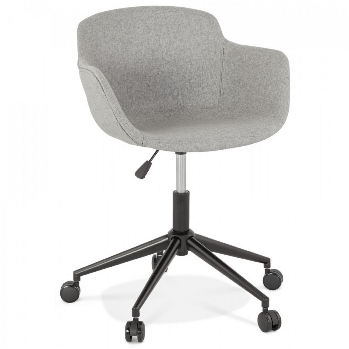 STUHL mit Armlehnen grau 59x80x54cm - Hellgrau/Schwarz, Textil/Metall (59/80/54cm) - AlterEgo