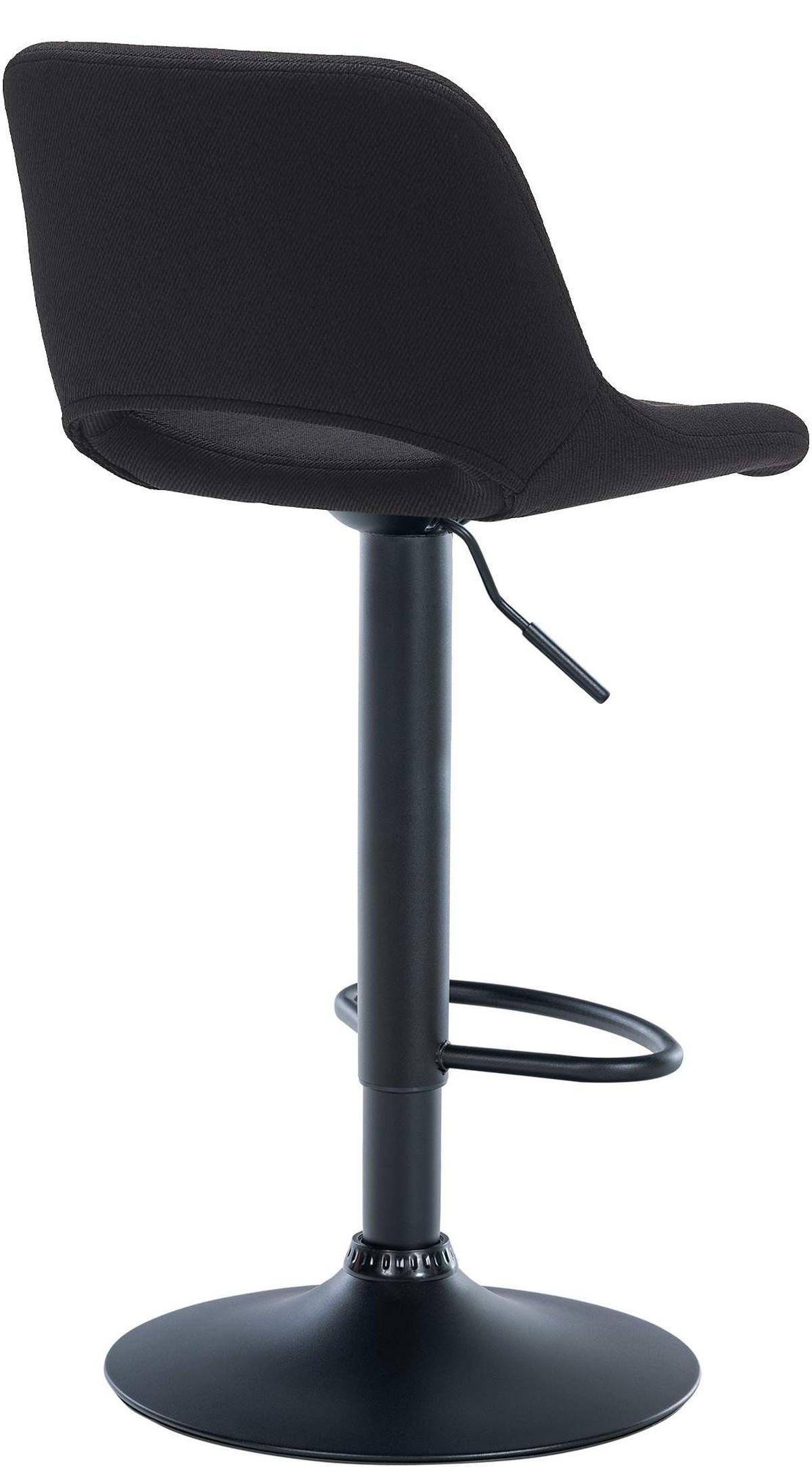 BARHOCKER 2er Set Stoff schwarz - Schwarz, Textil/Metall (42/86/46cm) - CLP