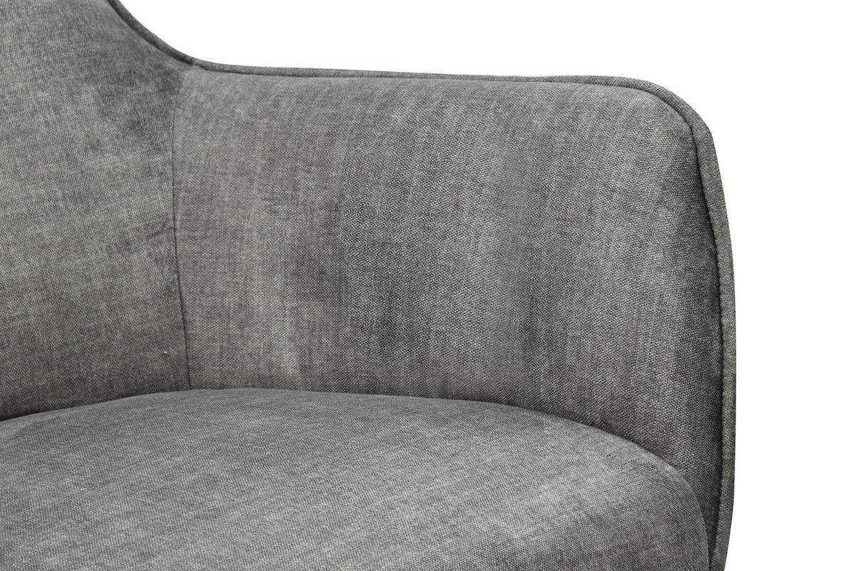 SESSEL VOGUE Samt Grau 100 cm - Schwarz/Grau, Textil/Metall (73/99/100cm) - riess-ambiente