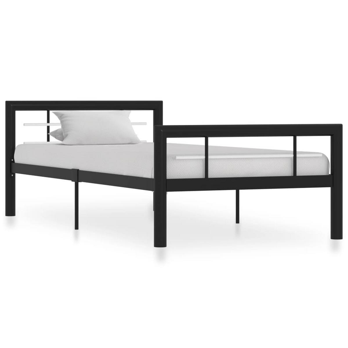 METALLBETT Hazel 97.5/212 cm - Schwarz, Metall (90/200cm) - Nettlife