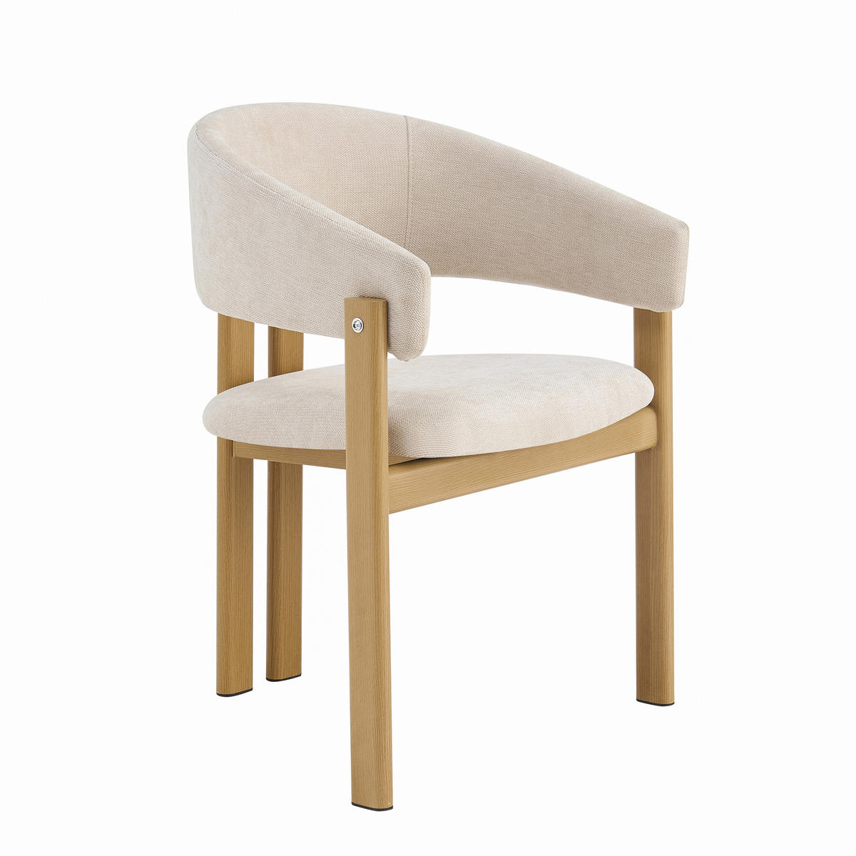 ESSZIMMERSTÜHLE 6er-Set Metall Holzoptik Leinen Natur - Naturfarben, Naturmaterialien (61.5/83/52.5cm) - FLIEKS