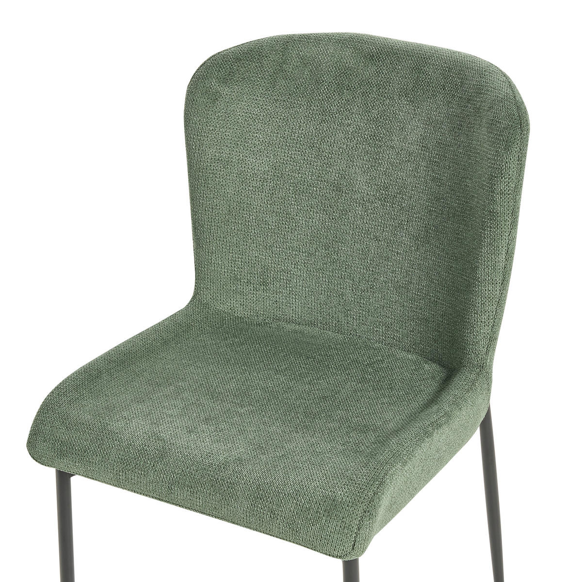 JÍDELNÍ ŽIDLE sada 2 ks čalounění Zelená Ada - zelená barva, kov/textil (49/82/48cm) - Beliani