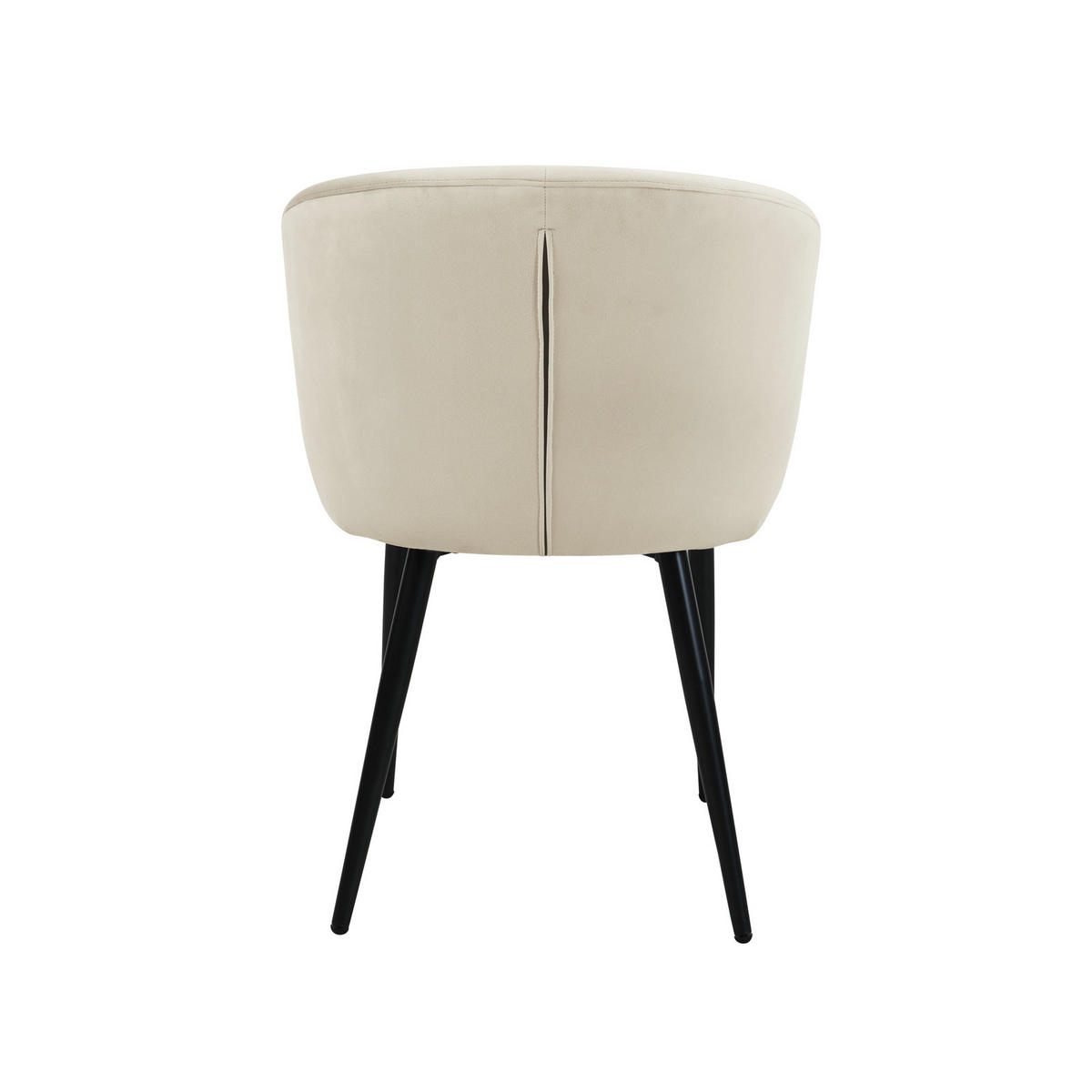 ESSZIMMERSTÜHLE AUDREY (2er Set) - Creme/Schwarz, Textil/Metall (57/77/56cm) - SVITA