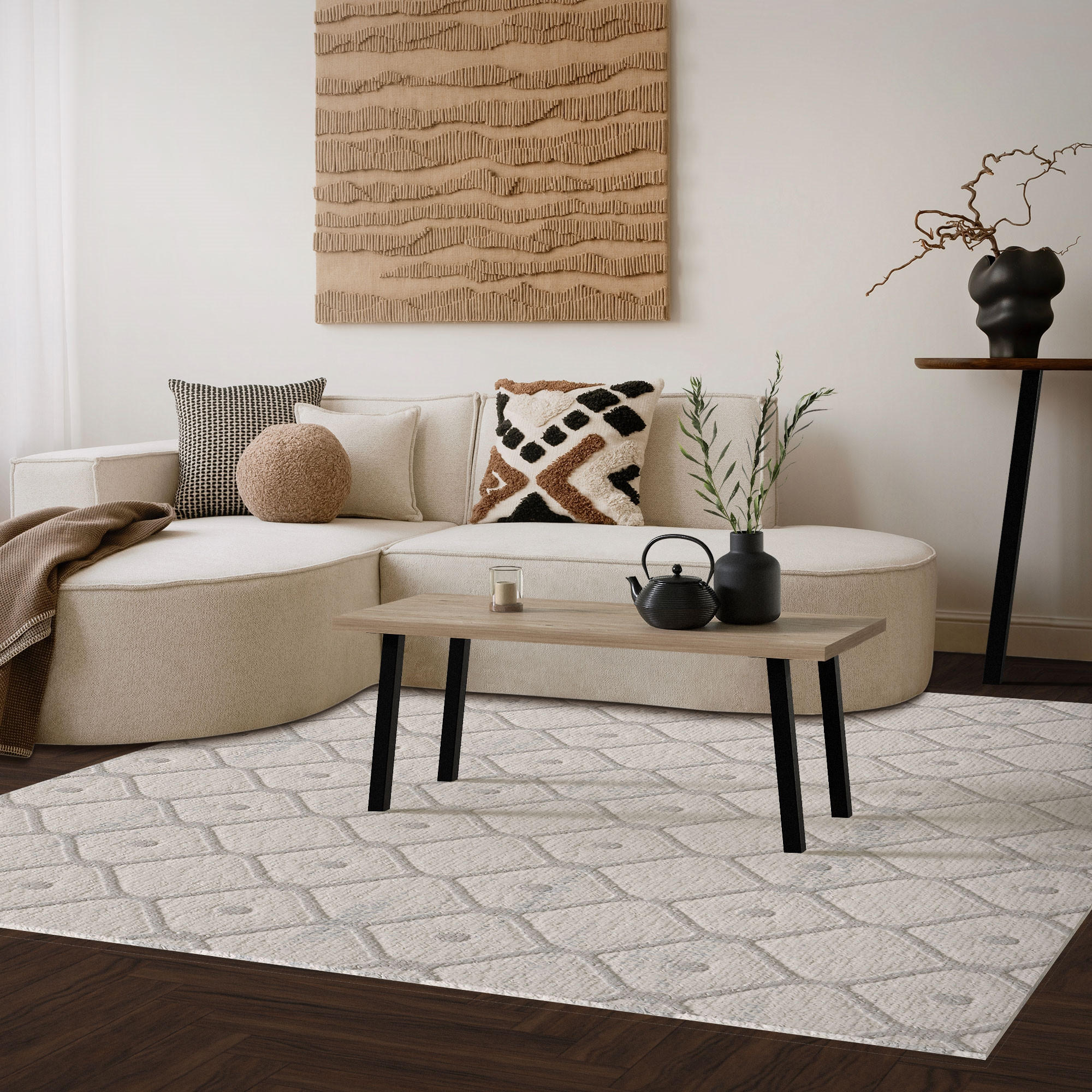 TISCHBEINE 4er Set I-96GRAD-Design H:42 cm Schwarz 4x4 cm - Schwarz, Metall (4/42/4cm) - ML-DESIGN