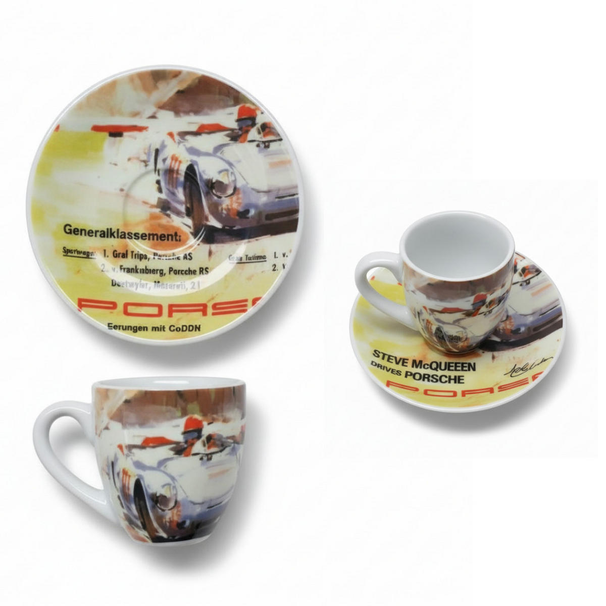 ESPRESSOTASSE Lenzerheide Mehrfarbig Mit Untertasse - Multicolor, Keramik (0.08L) - Porsche