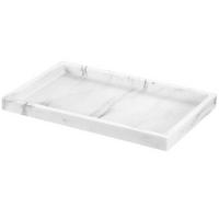 BADEZIMMERTABLETT Harz Kies Weiß 25.5 x 15.5 cm - Weiß, Kunststoff (15.5/2/25.5cm)