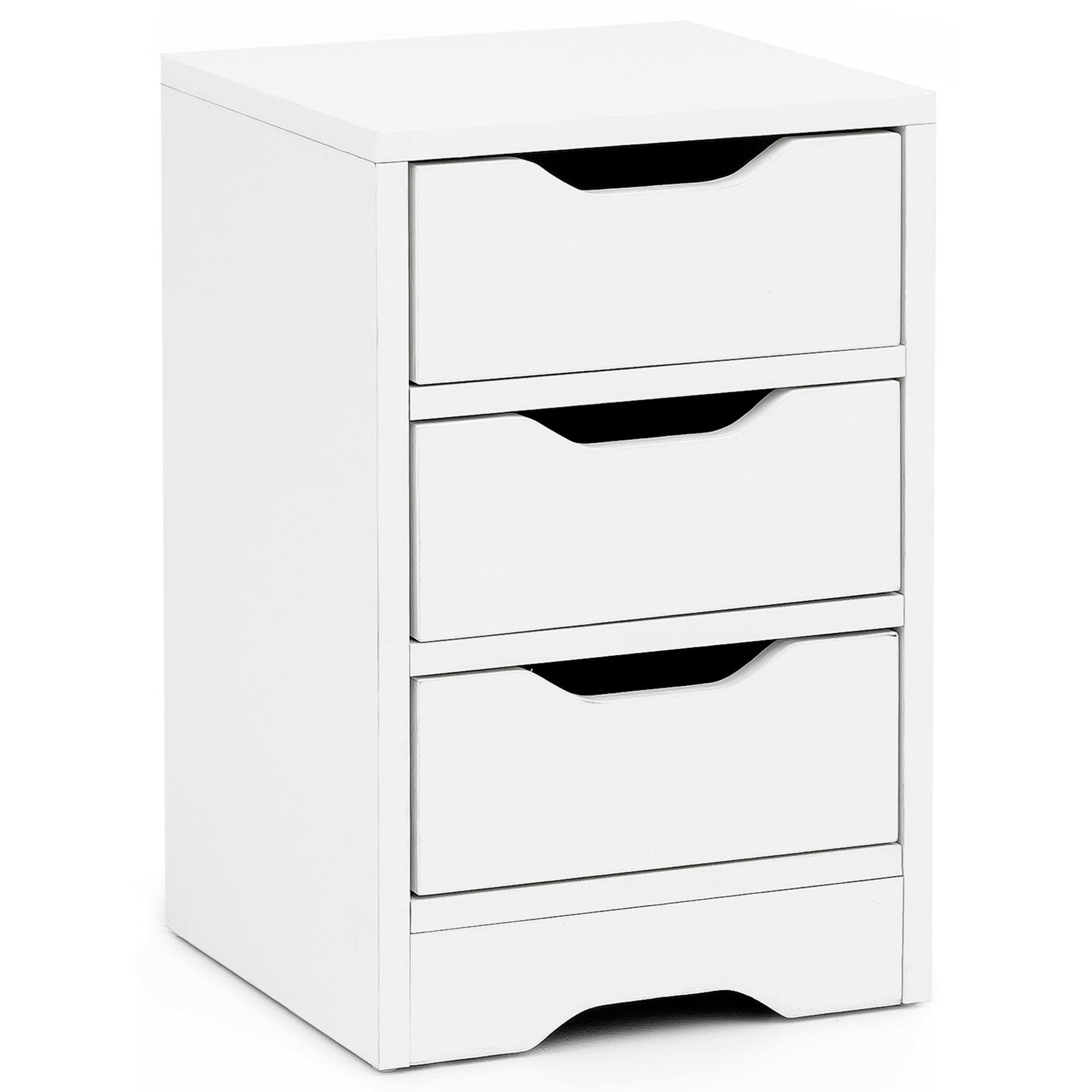 NACHTKONSOLE DILAVER Nachtkästchen Weiß - Weiß, Holzwerkstoff (31/49/31cm) - tinkaro