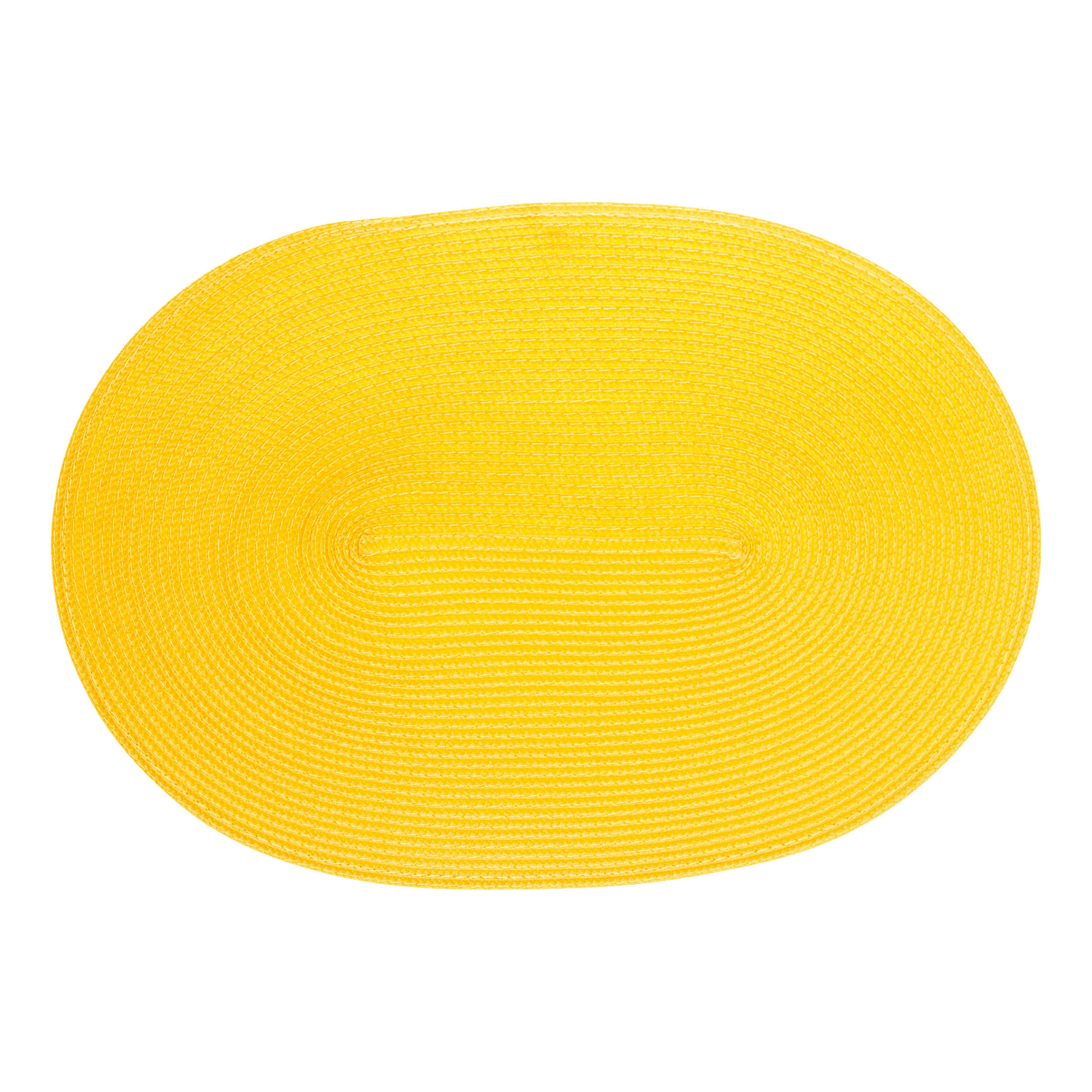 TISCHSET Oval, Kunstfaser, Gelb, 45 x 31 cm - Gelb, Kunststoff (47/35/1cm) - Continenta