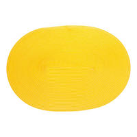 TISCHSET Oval, Kunstfaser, Gelb, 45 x 31 cm - Gelb, Kunststoff (47/35/1cm) - Continenta