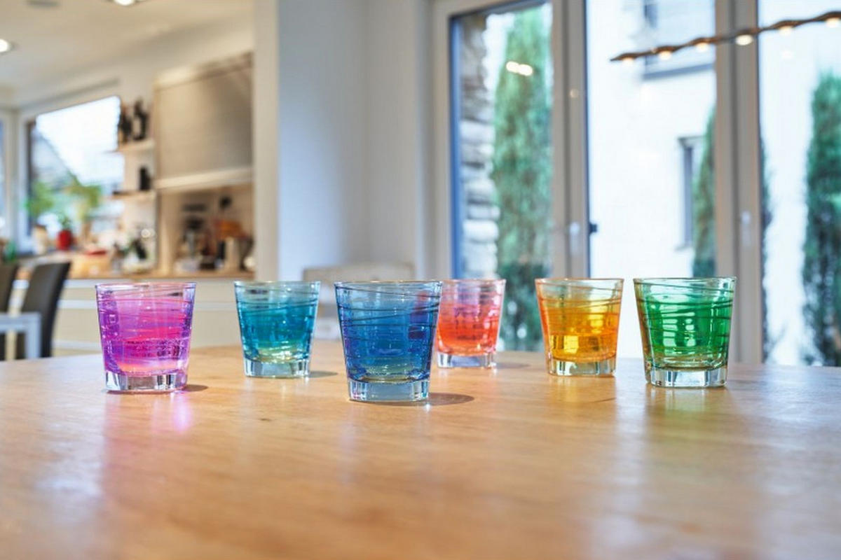 WASSERGLAS Wassergläser Vario Struttura 250 ml - 6 Stück - Multicolor, Glas - Leonardo Living