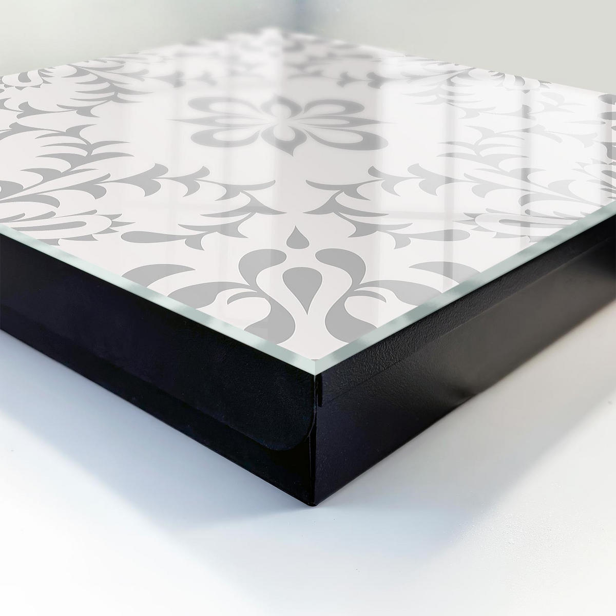 SCHLÜSSELBOX Schwarz 30x30 cm- Türöffnung nach rechts - Elegante Symmetrie - Grau, Metall (30/30/5cm) - TULUP