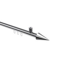 INNENLAUF-GARDINENSTANGEN-SET Sonius Savio 100 cm, 1-läufig, 20 mm Ø Chrom - Chromfarben, Metall (100cm) - INTERDECO