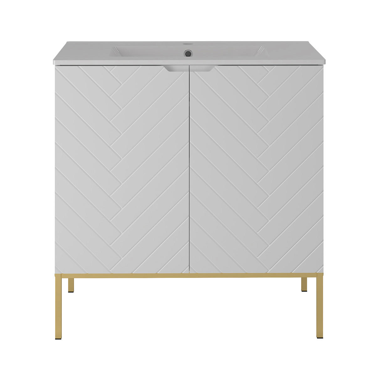 WASCHTISCH 80cm Daria Weiß - Weiß, Holzwerkstoff (80/82/45.8cm) - Petits-meubles