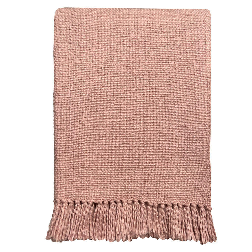 BAUMWOLLDECKE Puderrosafarben - Pink, Textil (127/152cm) - Malagoon