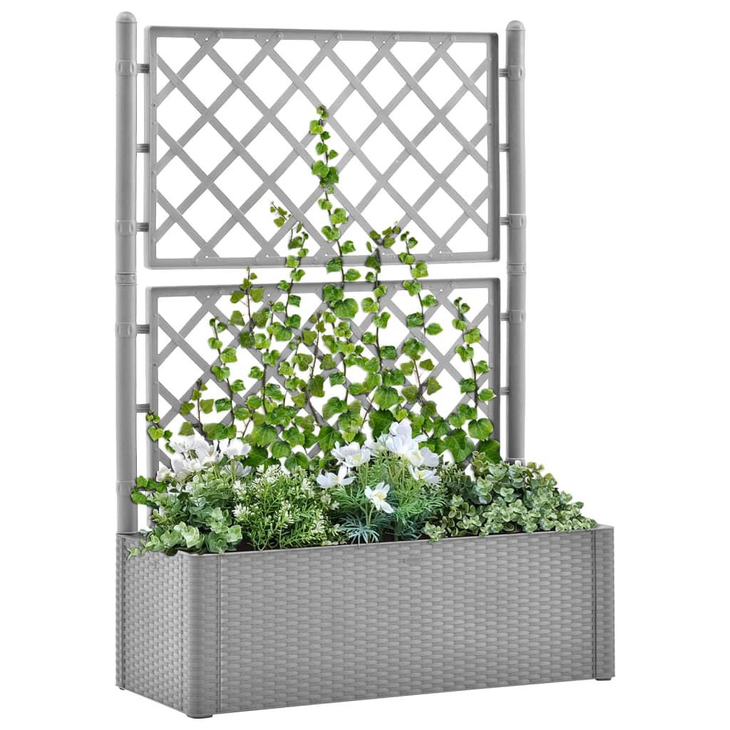 furnicato Garten-Hochbeet Grau 43x142x100 cm