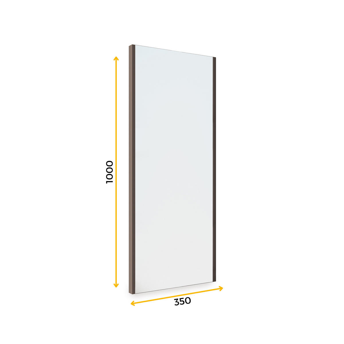 INNENSPIEGEL Ausziehbarer für Schränke, Mokka, Stahl und Kunststoff und Glas - Mokka, Metall (52/7/106cm) - EMUCA