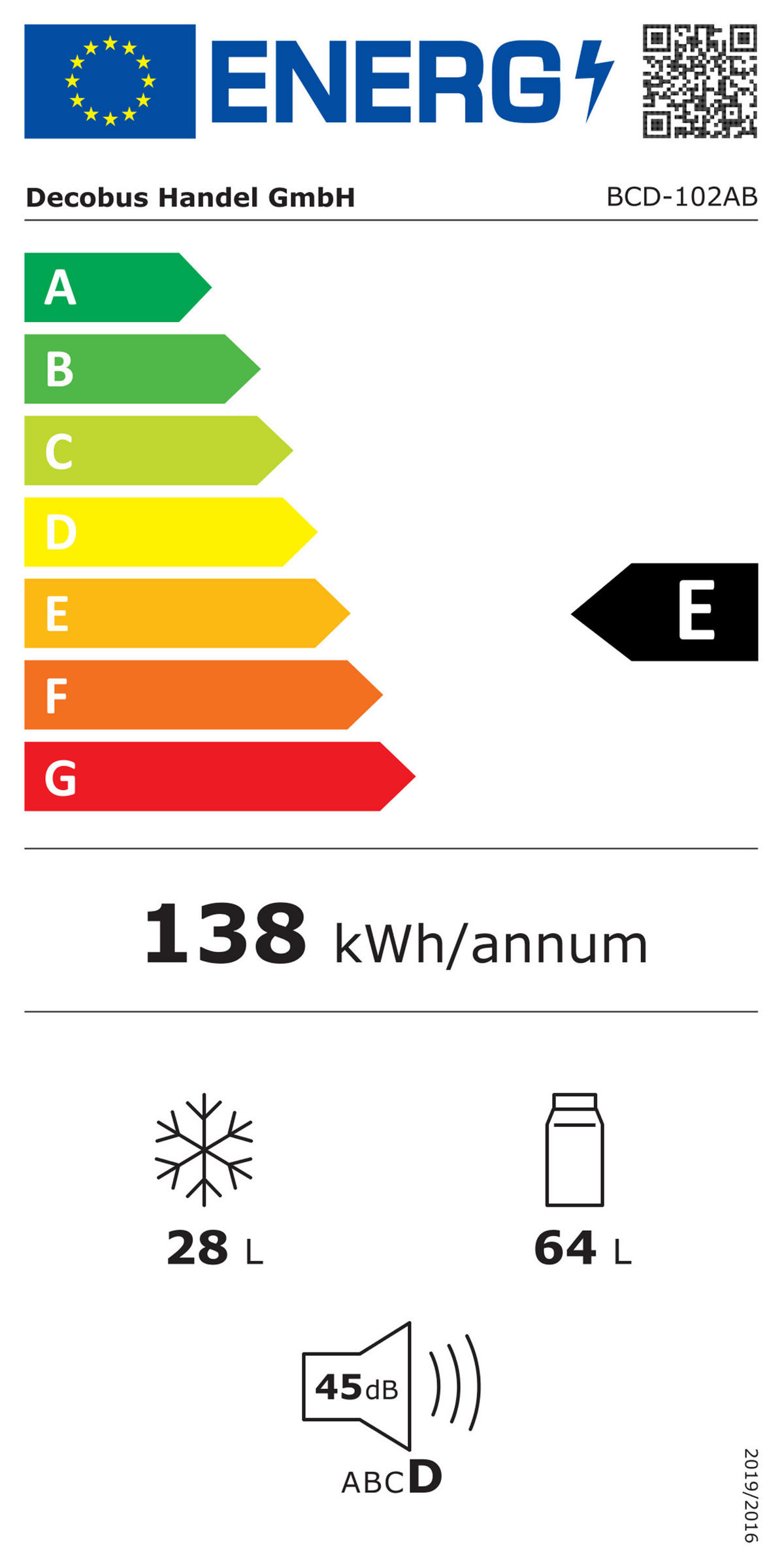 MINIKÜHLSCHRANK 92L Gefrierfach LED Temperaturregelung - Schwarz, Metall (42.5/102/44.5cm) - Kaket