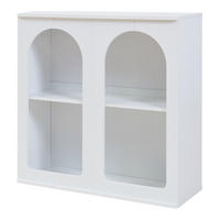 PŘÍSTĚNNÝ STOLEK Trorhun - bílá, kompozitní dřevo (30/80/80cm) - [en.casa]