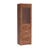 VITRINE Indianapolis I-4 56 x 192 x 42 cm Esche hell - Braun, Holzwerkstoff/Metall (56/192/42cm) - Koseto