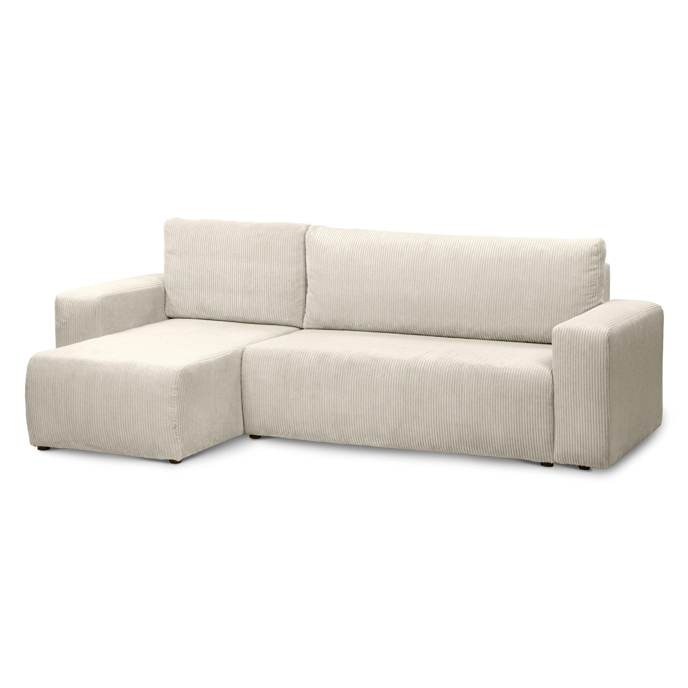 ECKSOFA Kingi Ecru - Ecru, Textil (244/142cm)