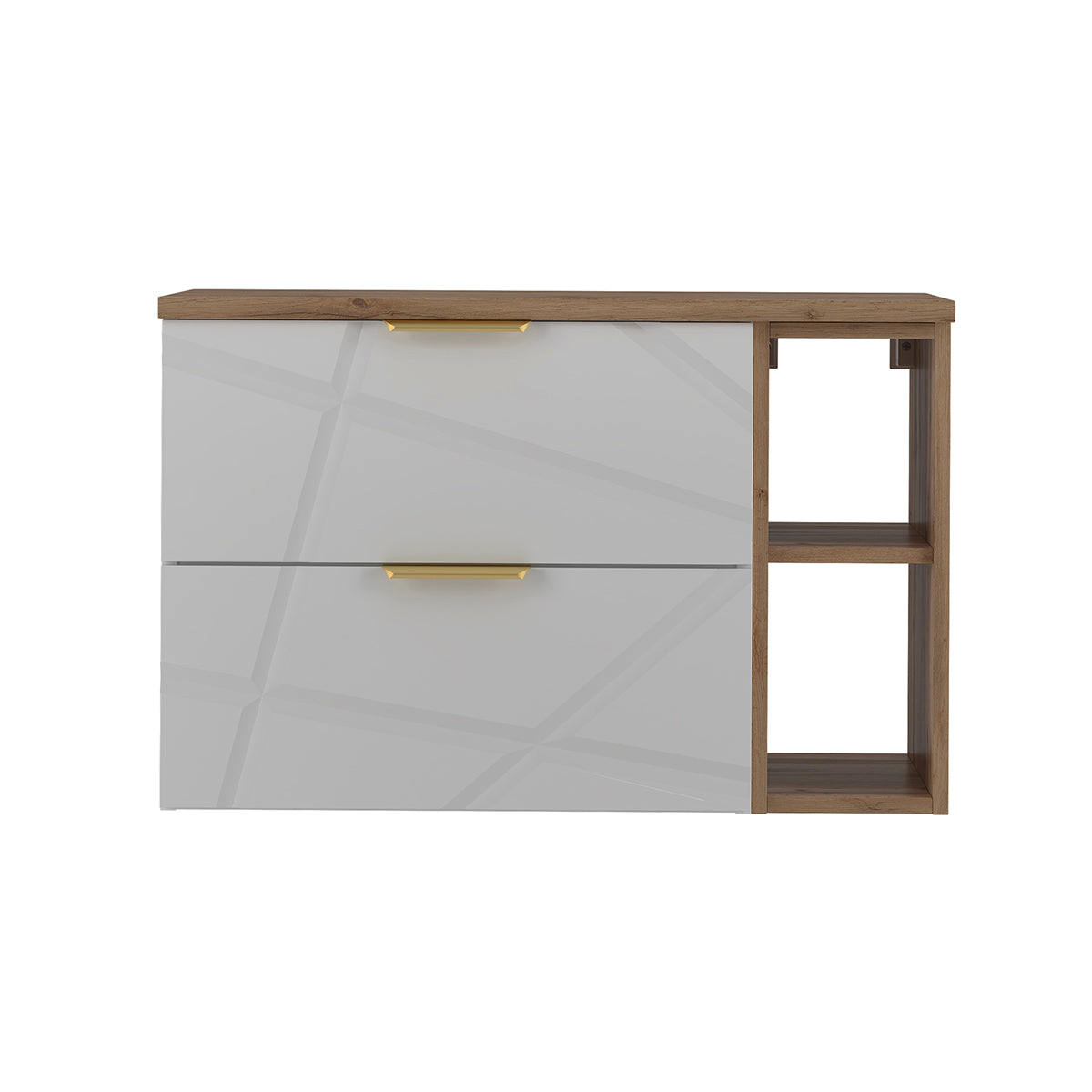SKRINKA POD UMÝVADLO 80.6cm Aurora Biela - biela, kompozitné drevo (80.6/52.2/46.5cm) - Petits-meubles