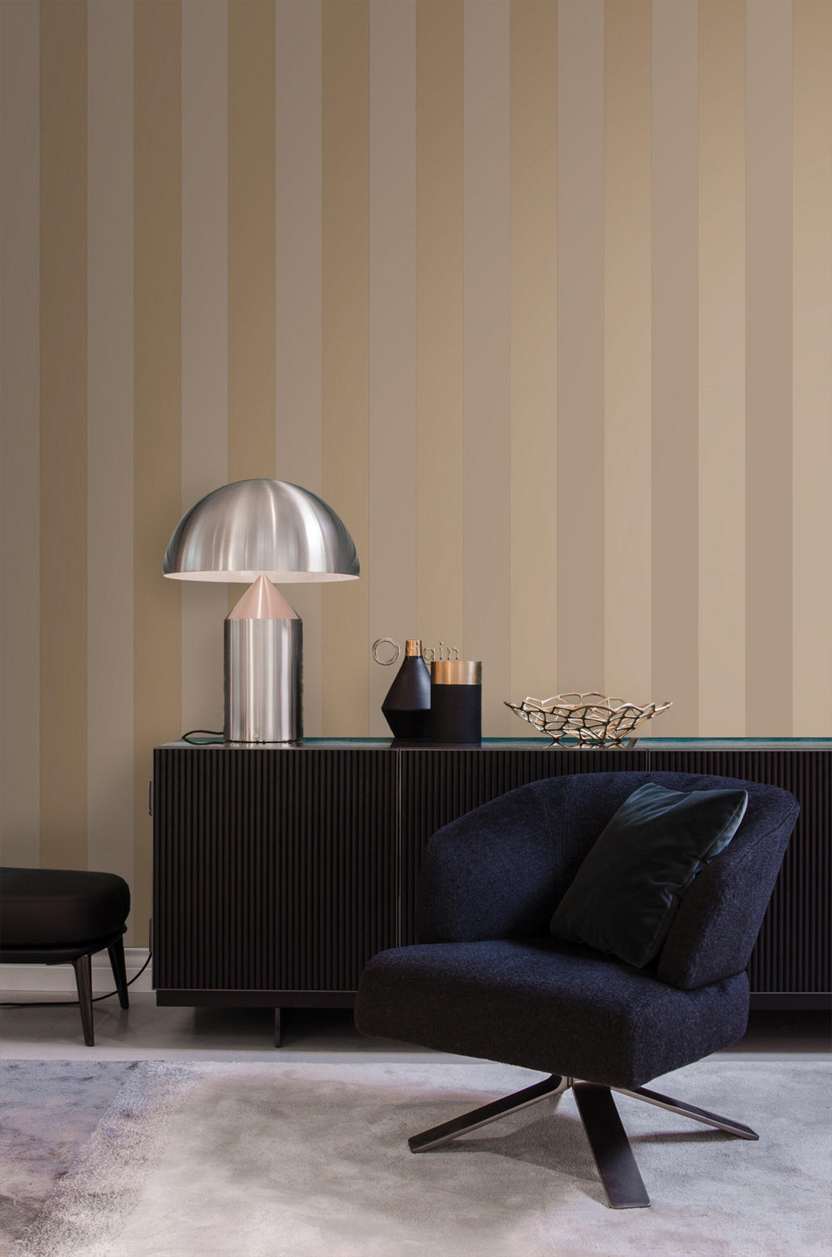 TAPETE Streifen 53 cm x 10.05 m - Braun, Papier (53/1000cm) - Origin Wallcoverings
