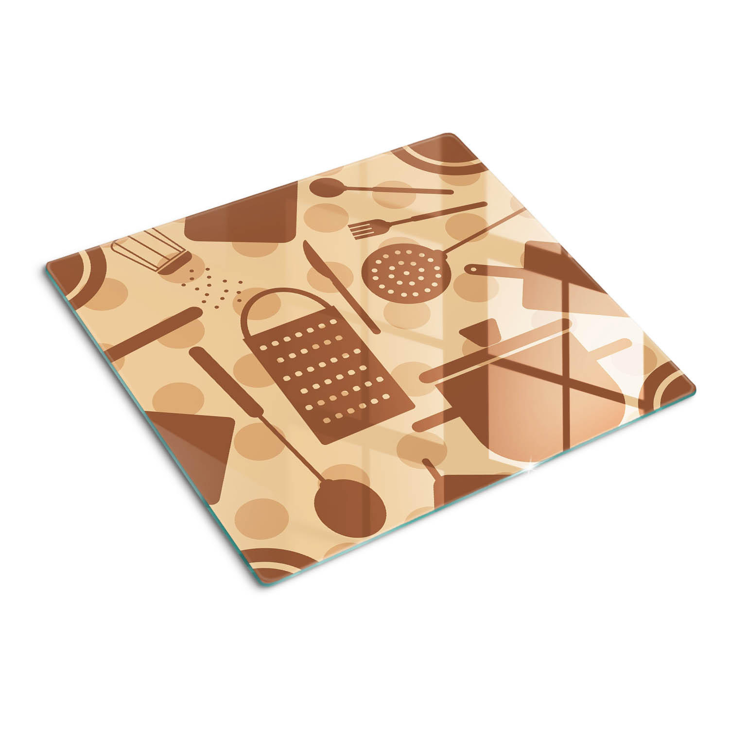 GLASPLATTE 60x52 cm Geschirr - Braun, Glas (60/0.4/52cm) - TULUP