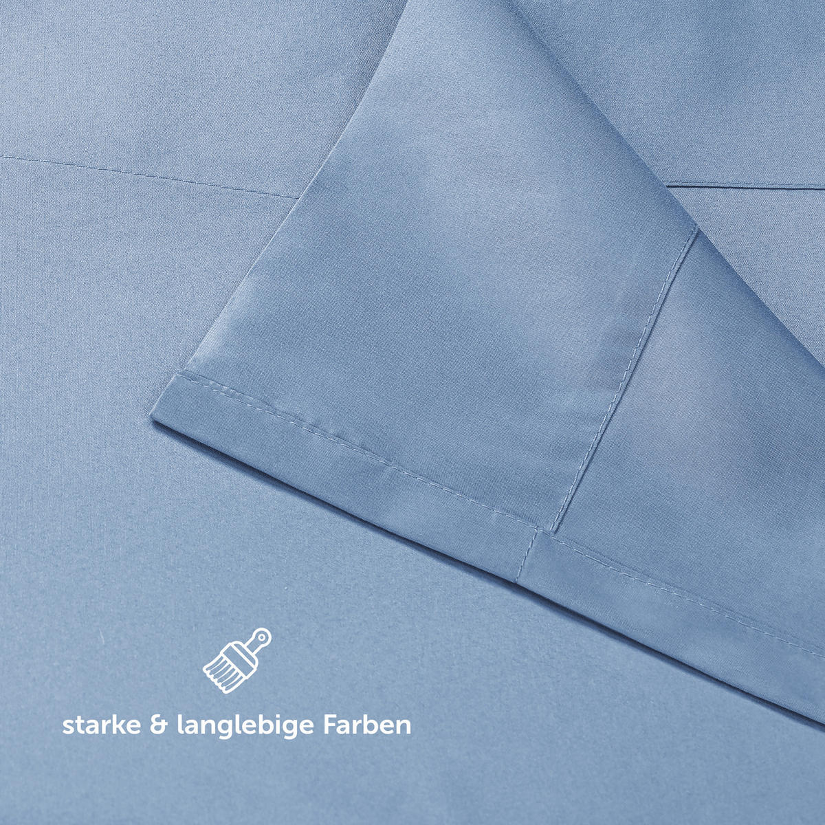 BETTTUCH ohne Gummi 180/275 cm, in Hellblau - Hellblau, Textil (275/180cm) - Blumtal